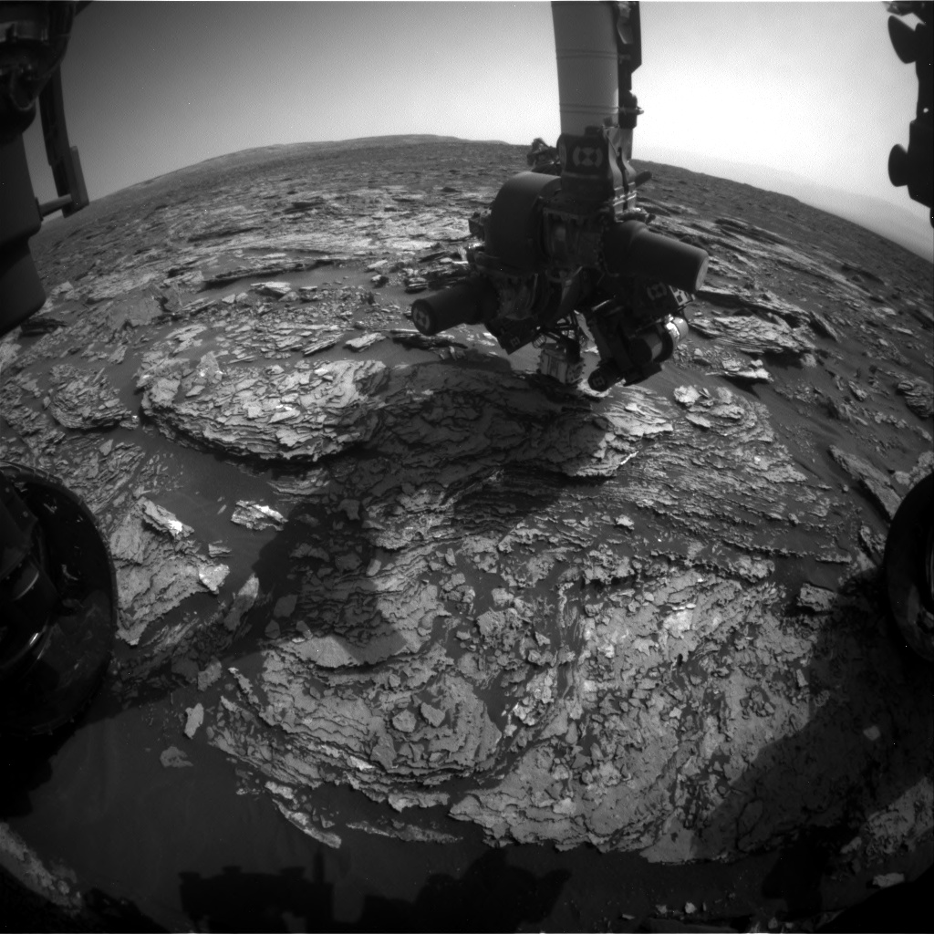 Nasa's Mars rover Curiosity acquired this image using its Front Hazard Avoidance Camera (Front Hazcam) on Sol 1692, at drive 100, site number 63