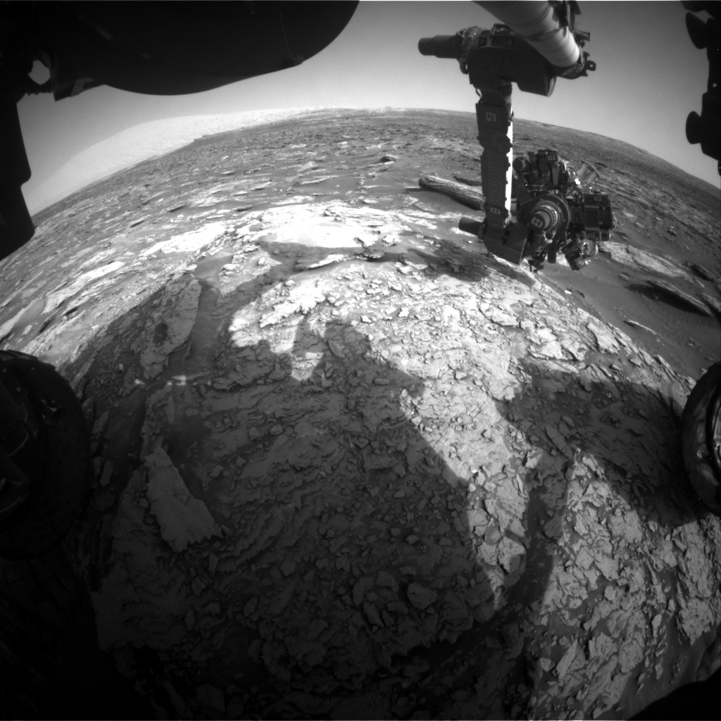 Nasa's Mars rover Curiosity acquired this image using its Front Hazard Avoidance Camera (Front Hazcam) on Sol 1695, at drive 346, site number 63