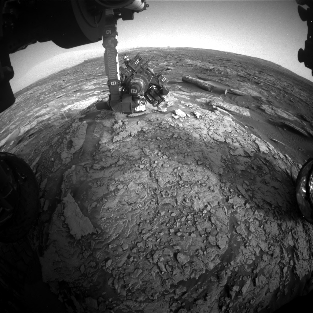 Nasa's Mars rover Curiosity acquired this image using its Front Hazard Avoidance Camera (Front Hazcam) on Sol 1695, at drive 346, site number 63