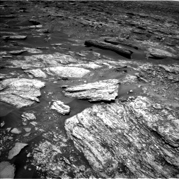 Nasa's Mars rover Curiosity acquired this image using its Left Navigation Camera on Sol 1696, at drive 412, site number 63