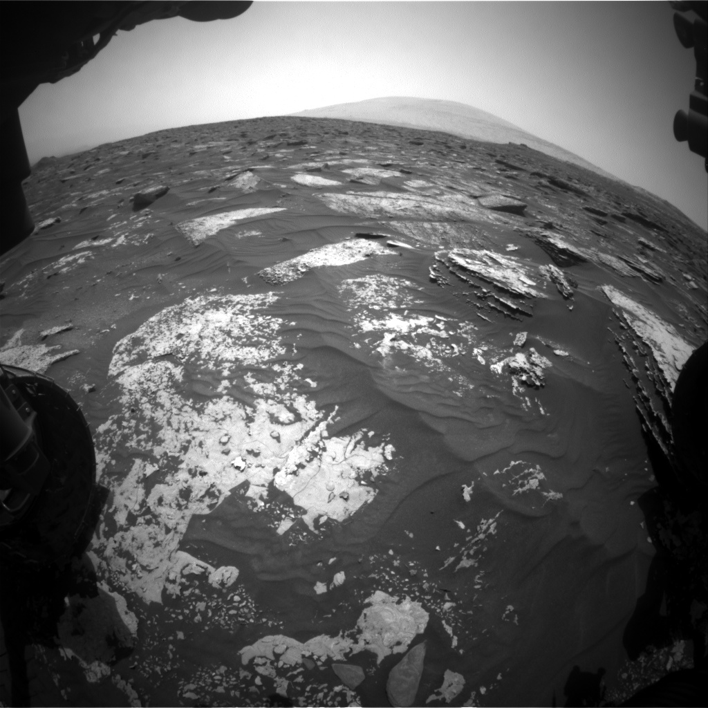 Nasa's Mars rover Curiosity acquired this image using its Front Hazard Avoidance Camera (Front Hazcam) on Sol 1699, at drive 1150, site number 63