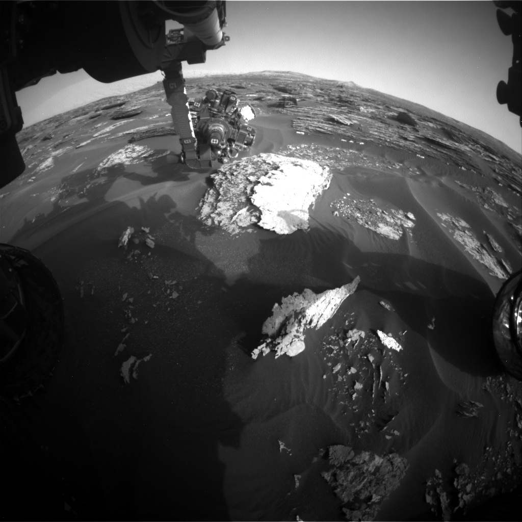 Nasa's Mars rover Curiosity acquired this image using its Front Hazard Avoidance Camera (Front Hazcam) on Sol 1702, at drive 1420, site number 63