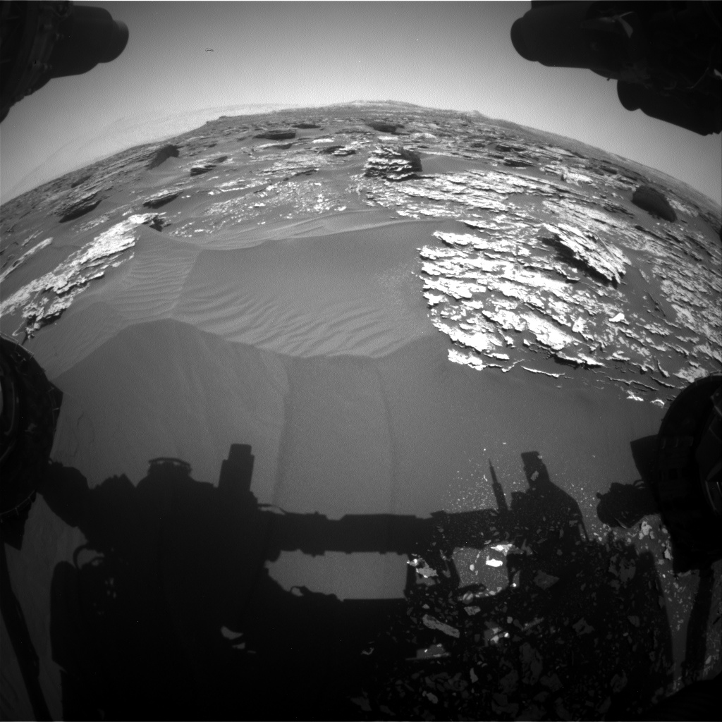 Nasa's Mars rover Curiosity acquired this image using its Front Hazard Avoidance Camera (Front Hazcam) on Sol 1703, at drive 1450, site number 63