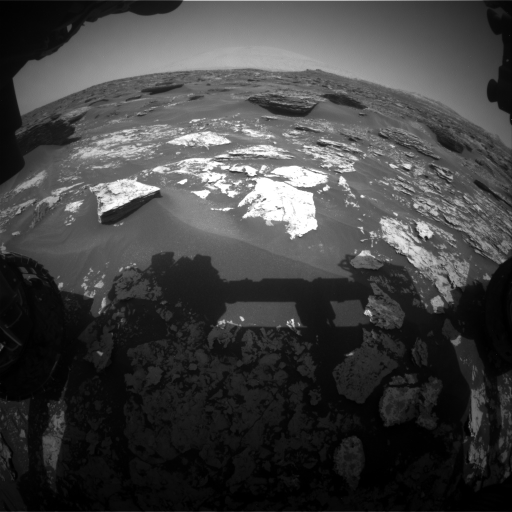 Nasa's Mars rover Curiosity acquired this image using its Front Hazard Avoidance Camera (Front Hazcam) on Sol 1705, at drive 1636, site number 63