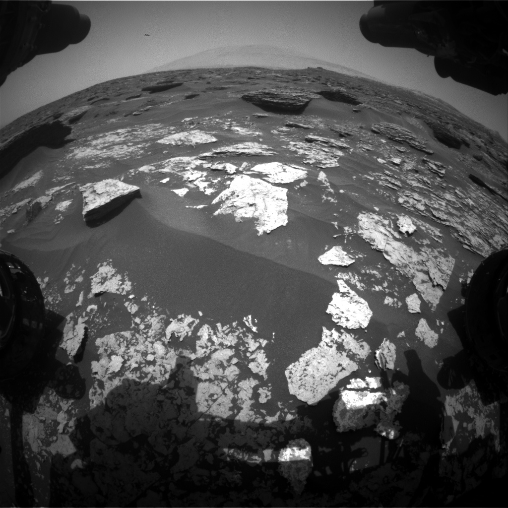 Nasa's Mars rover Curiosity acquired this image using its Front Hazard Avoidance Camera (Front Hazcam) on Sol 1706, at drive 1636, site number 63