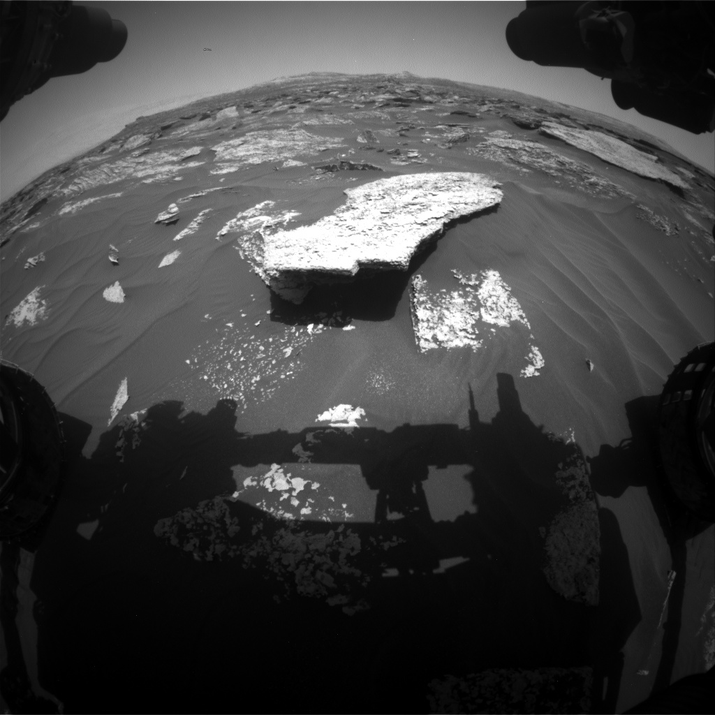 Nasa's Mars rover Curiosity acquired this image using its Front Hazard Avoidance Camera (Front Hazcam) on Sol 1707, at drive 1840, site number 63