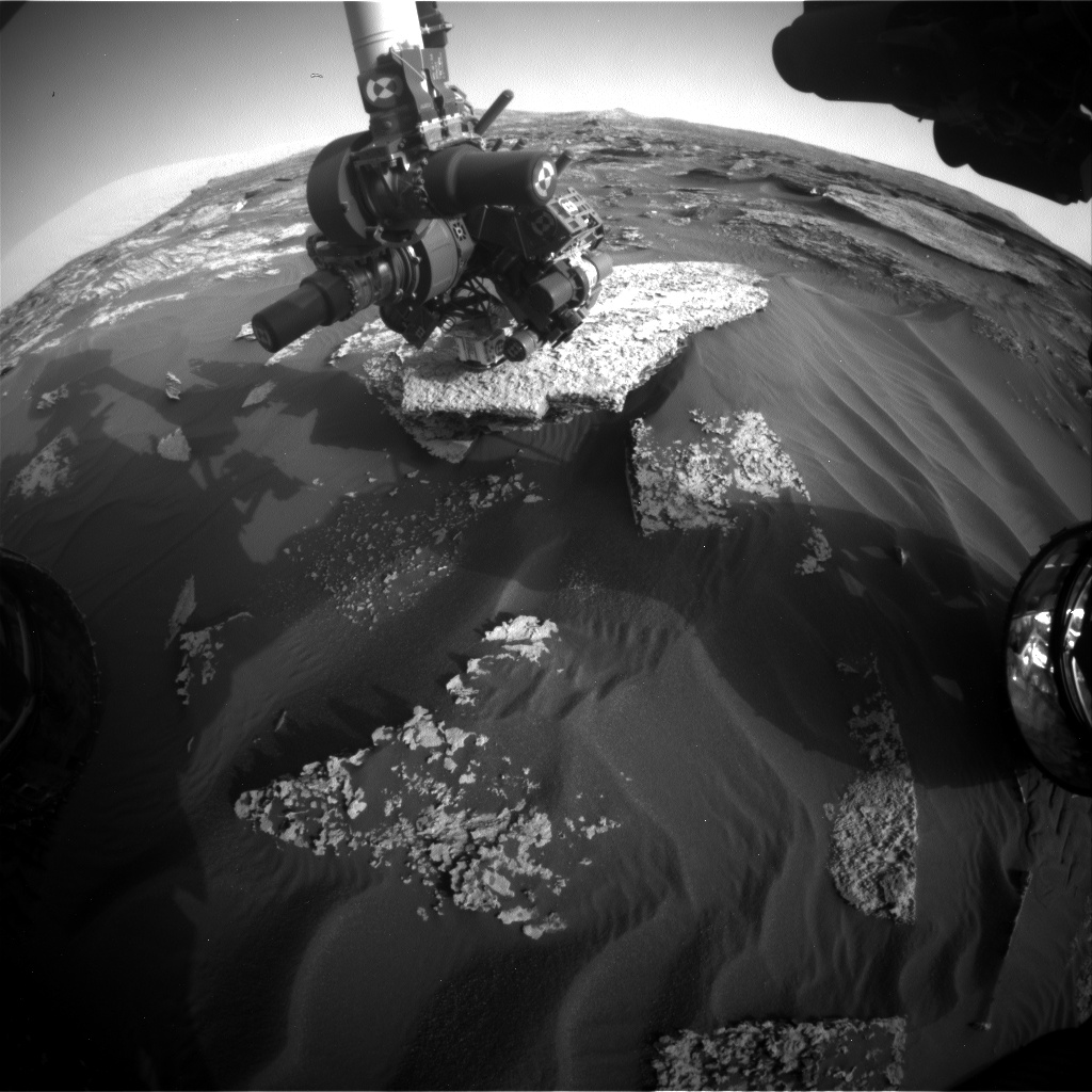 Nasa's Mars rover Curiosity acquired this image using its Front Hazard Avoidance Camera (Front Hazcam) on Sol 1710, at drive 1840, site number 63