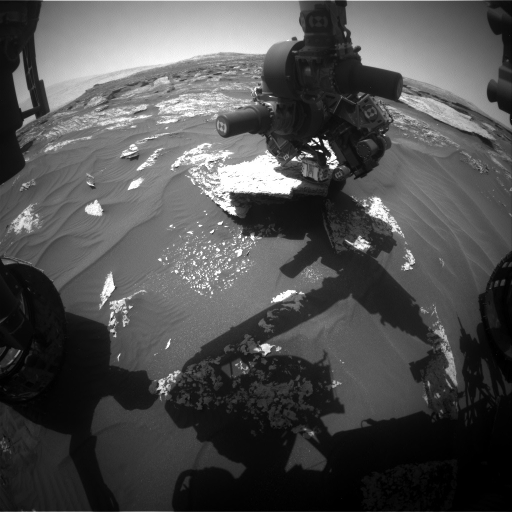 Nasa's Mars rover Curiosity acquired this image using its Front Hazard Avoidance Camera (Front Hazcam) on Sol 1711, at drive 1840, site number 63
