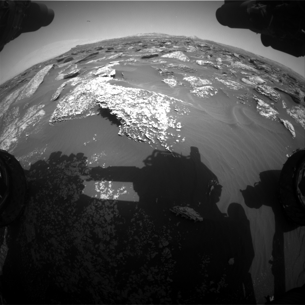 Nasa's Mars rover Curiosity acquired this image using its Front Hazard Avoidance Camera (Front Hazcam) on Sol 1711, at drive 2008, site number 63