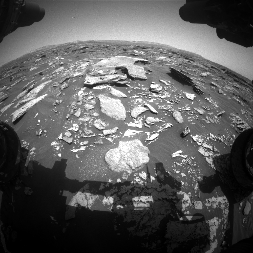 Nasa's Mars rover Curiosity acquired this image using its Front Hazard Avoidance Camera (Front Hazcam) on Sol 1712, at drive 2086, site number 63
