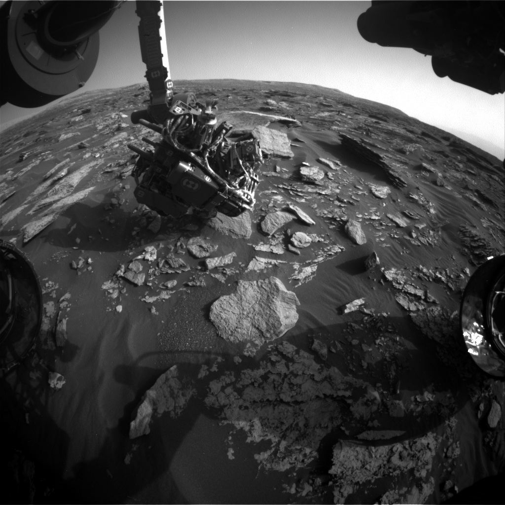 Nasa's Mars rover Curiosity acquired this image using its Front Hazard Avoidance Camera (Front Hazcam) on Sol 1714, at drive 2086, site number 63