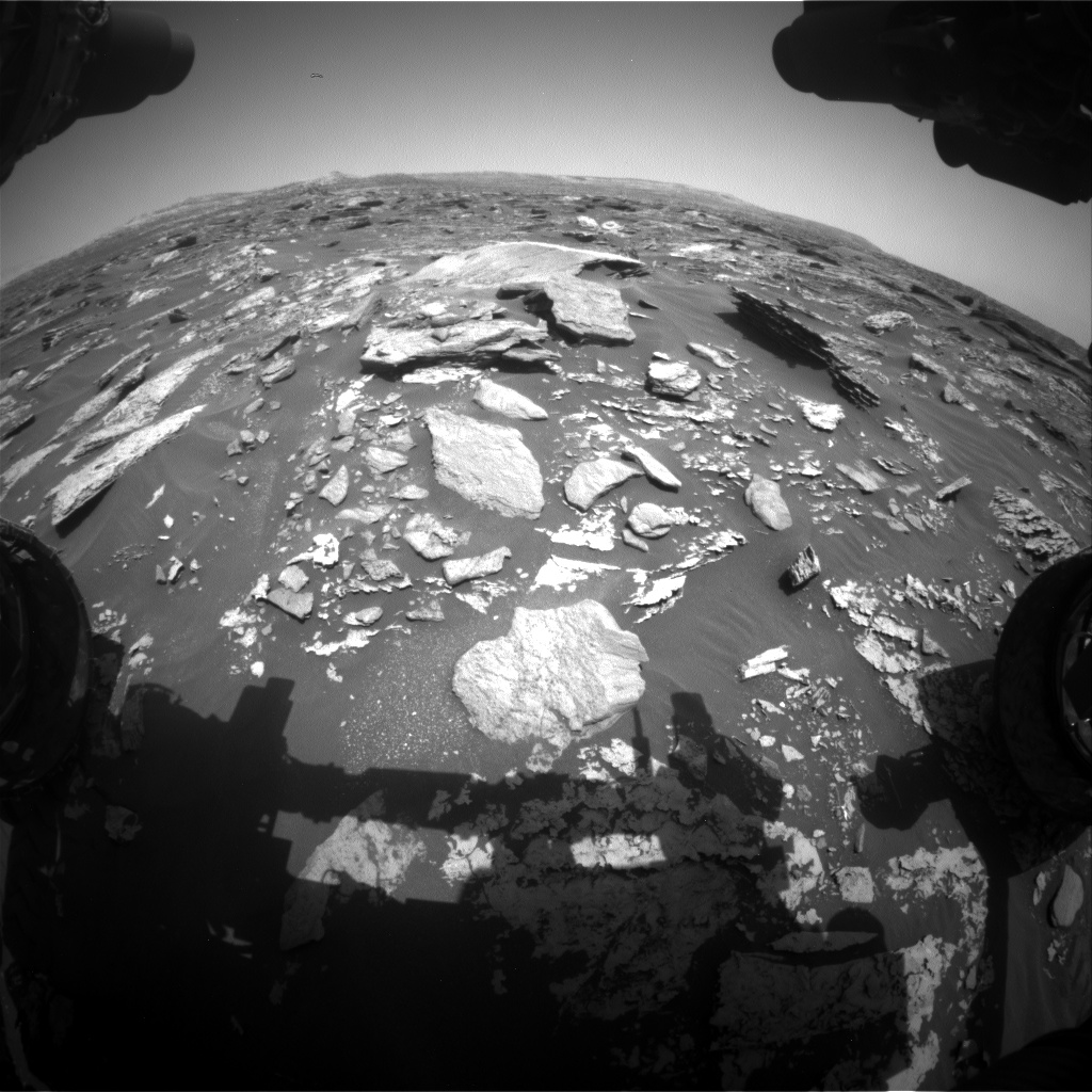 Nasa's Mars rover Curiosity acquired this image using its Front Hazard Avoidance Camera (Front Hazcam) on Sol 1716, at drive 2086, site number 63