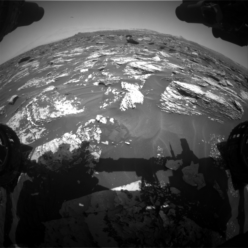 Nasa's Mars rover Curiosity acquired this image using its Front Hazard Avoidance Camera (Front Hazcam) on Sol 1717, at drive 2372, site number 63