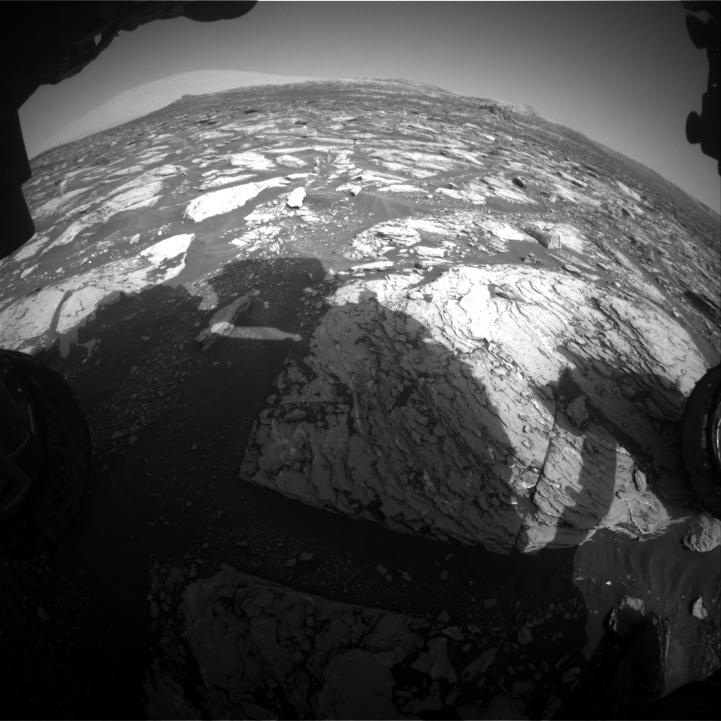 Nasa's Mars rover Curiosity acquired this image using its Front Hazard Avoidance Camera (Front Hazcam) on Sol 1722, at drive 3092, site number 63