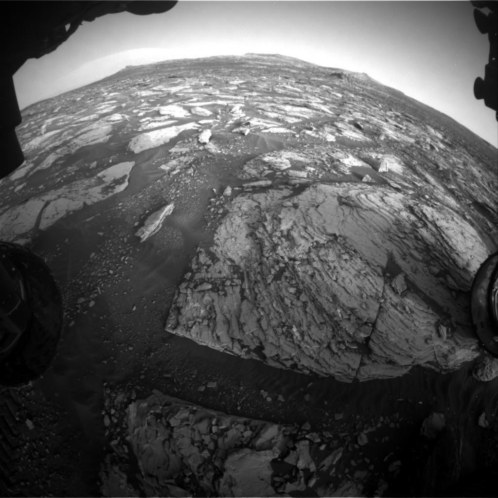 Nasa's Mars rover Curiosity acquired this image using its Front Hazard Avoidance Camera (Front Hazcam) on Sol 1723, at drive 3092, site number 63