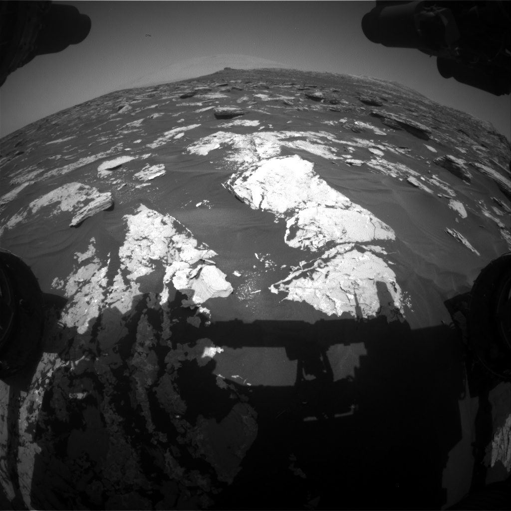Nasa's Mars rover Curiosity acquired this image using its Front Hazard Avoidance Camera (Front Hazcam) on Sol 1724, at drive 3326, site number 63