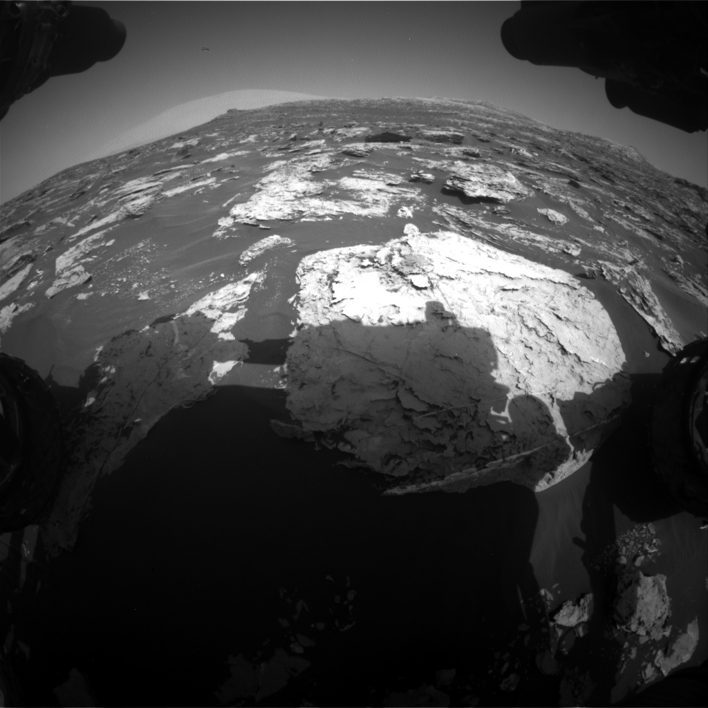 Nasa's Mars rover Curiosity acquired this image using its Front Hazard Avoidance Camera (Front Hazcam) on Sol 1726, at drive 0, site number 64