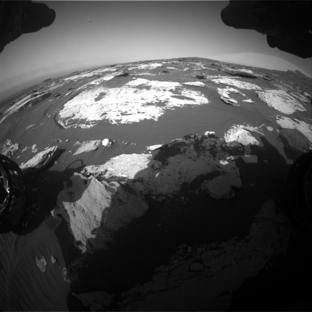 Nasa's Mars rover Curiosity acquired this image using its Front Hazard Avoidance Camera (Front Hazcam) on Sol 1730, at drive 678, site number 64