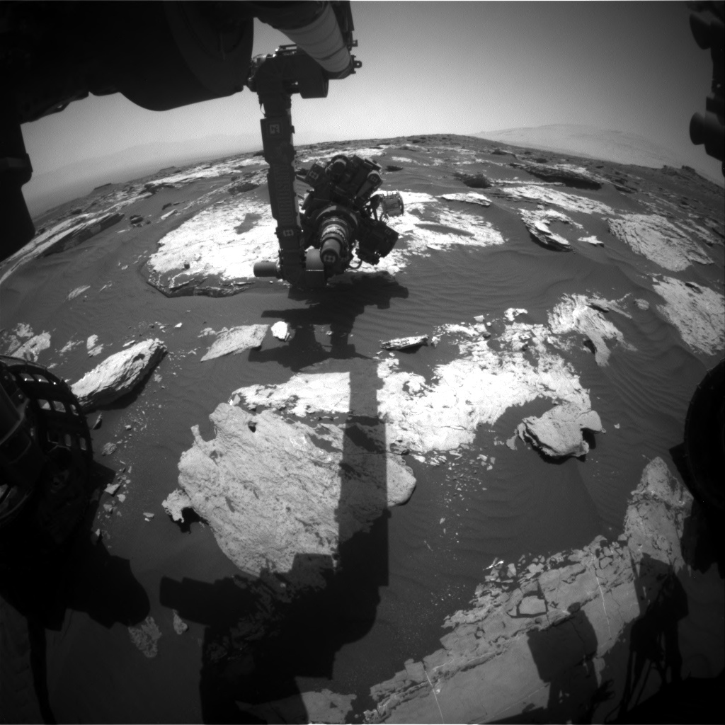 Nasa's Mars rover Curiosity acquired this image using its Front Hazard Avoidance Camera (Front Hazcam) on Sol 1732, at drive 678, site number 64