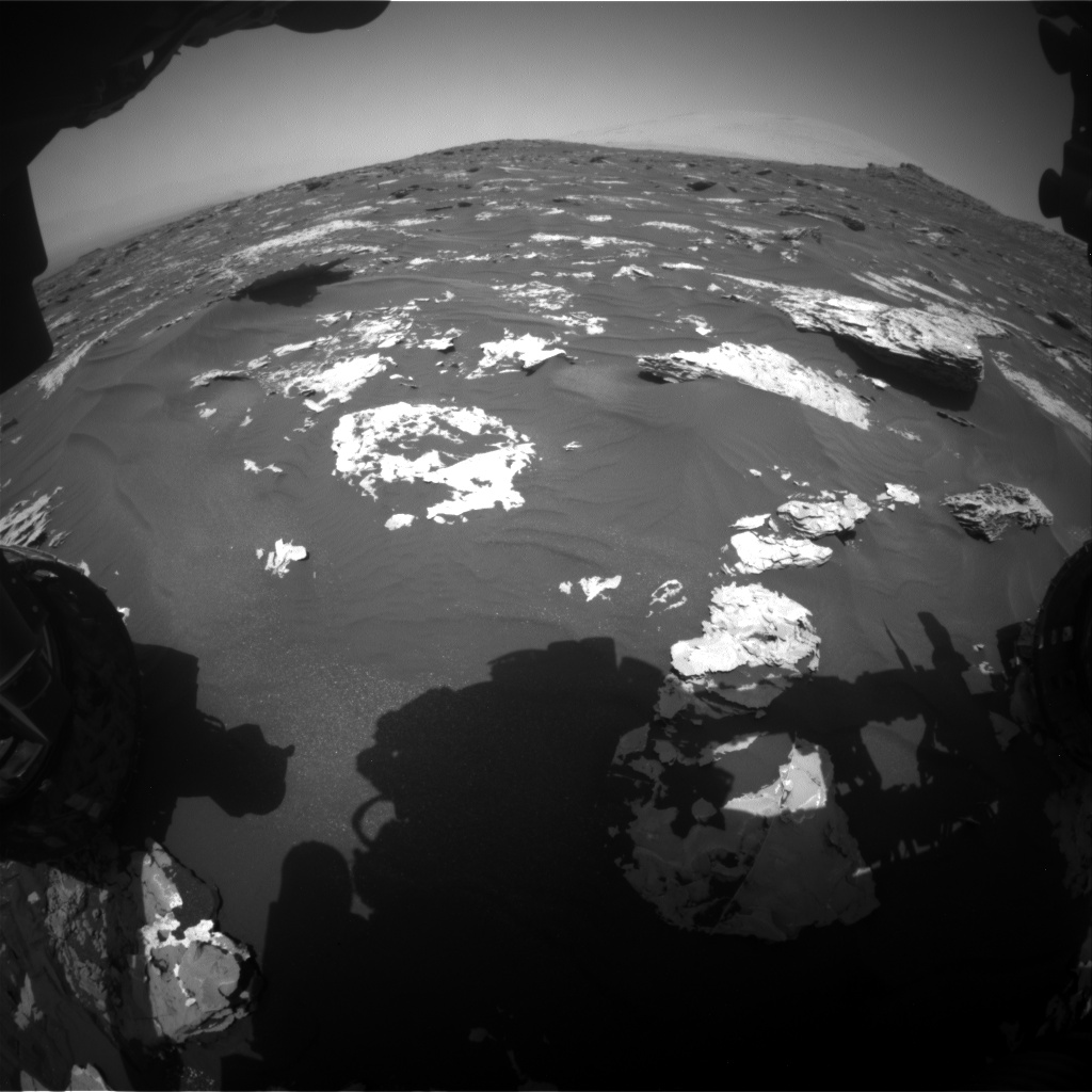 Nasa's Mars rover Curiosity acquired this image using its Front Hazard Avoidance Camera (Front Hazcam) on Sol 1733, at drive 846, site number 64