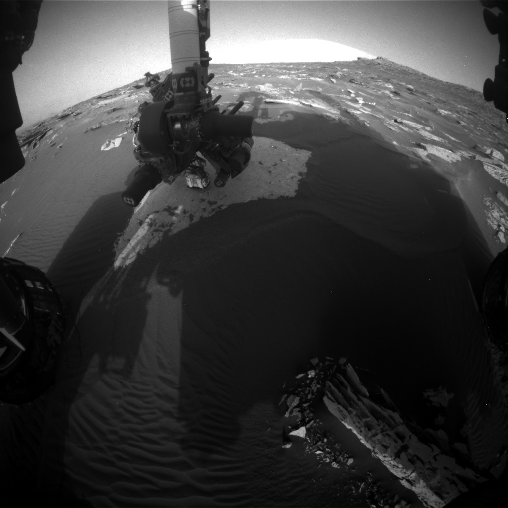 Nasa's Mars rover Curiosity acquired this image using its Front Hazard Avoidance Camera (Front Hazcam) on Sol 1736, at drive 996, site number 64