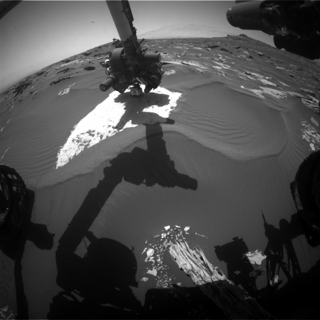 Nasa's Mars rover Curiosity acquired this image using its Front Hazard Avoidance Camera (Front Hazcam) on Sol 1737, at drive 996, site number 64