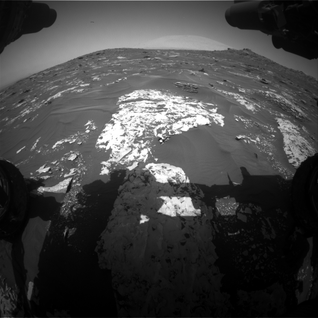 Nasa's Mars rover Curiosity acquired this image using its Front Hazard Avoidance Camera (Front Hazcam) on Sol 1738, at drive 1194, site number 64