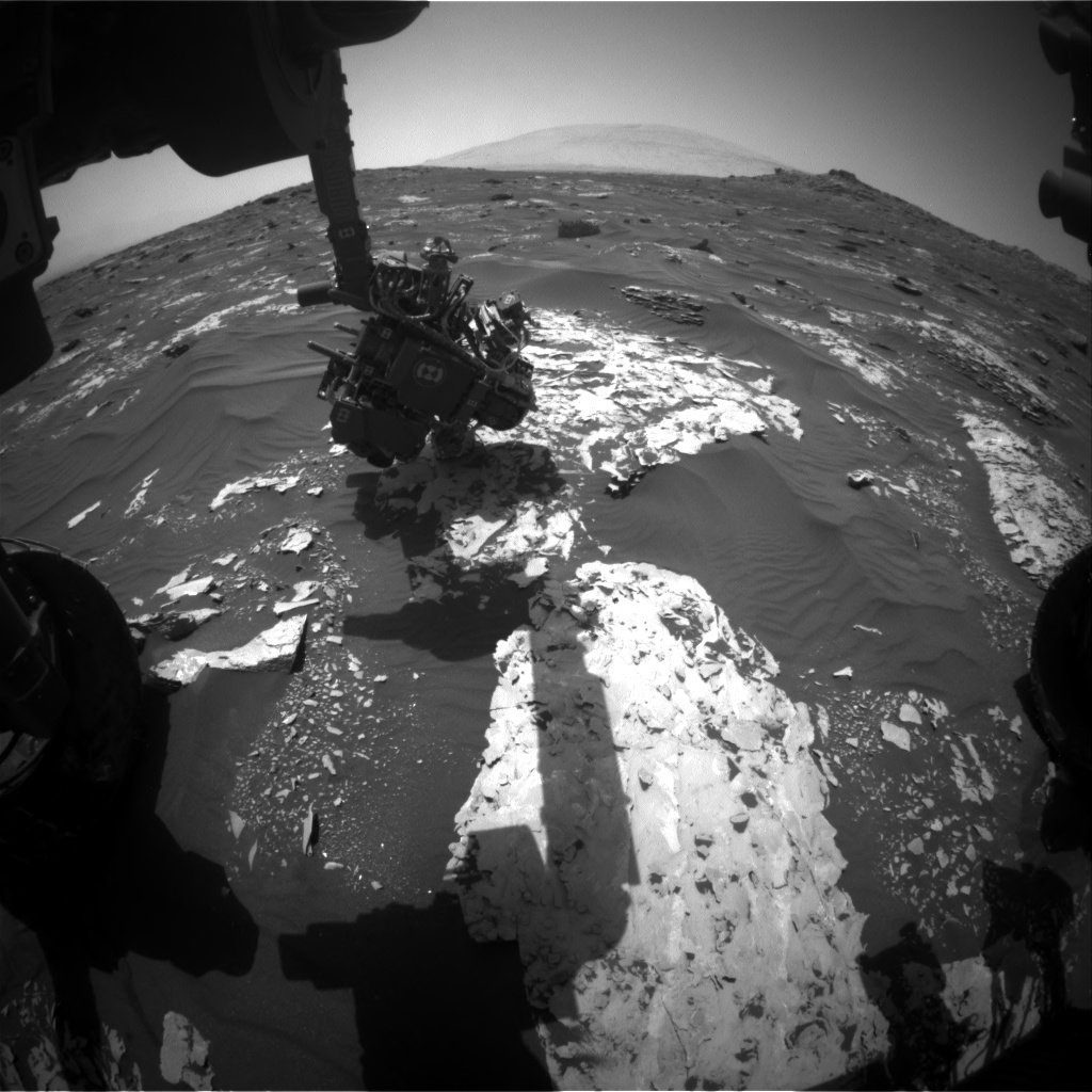 Nasa's Mars rover Curiosity acquired this image using its Front Hazard Avoidance Camera (Front Hazcam) on Sol 1739, at drive 1194, site number 64