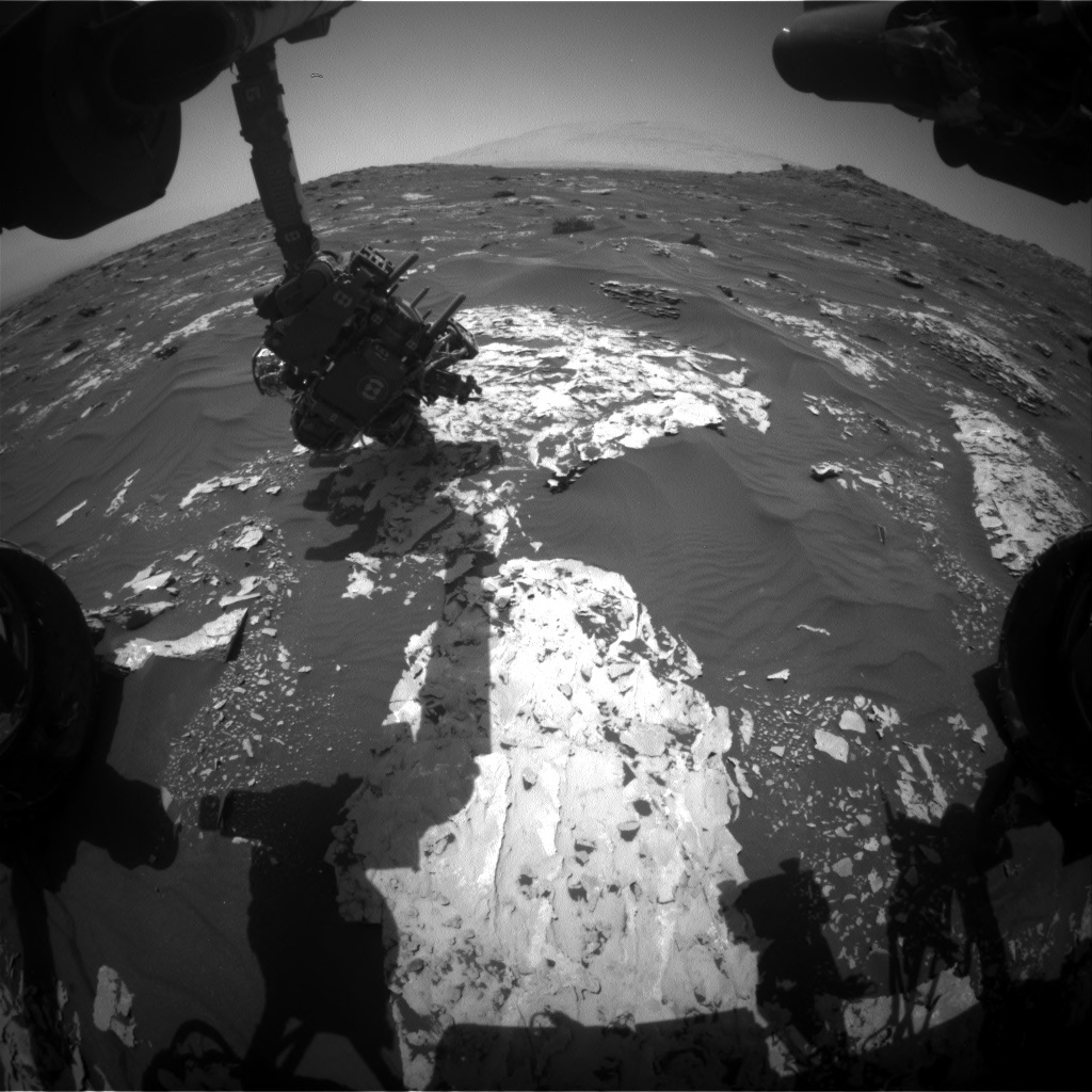 Nasa's Mars rover Curiosity acquired this image using its Front Hazard Avoidance Camera (Front Hazcam) on Sol 1739, at drive 1194, site number 64