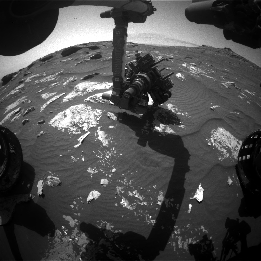 Nasa's Mars rover Curiosity acquired this image using its Front Hazard Avoidance Camera (Front Hazcam) on Sol 1745, at drive 1626, site number 64
