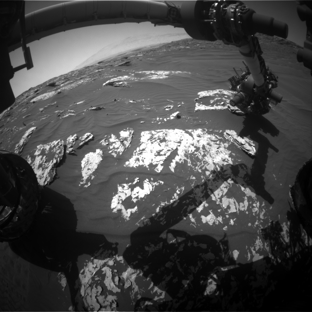 Nasa's Mars rover Curiosity acquired this image using its Front Hazard Avoidance Camera (Front Hazcam) on Sol 1748, at drive 1980, site number 64