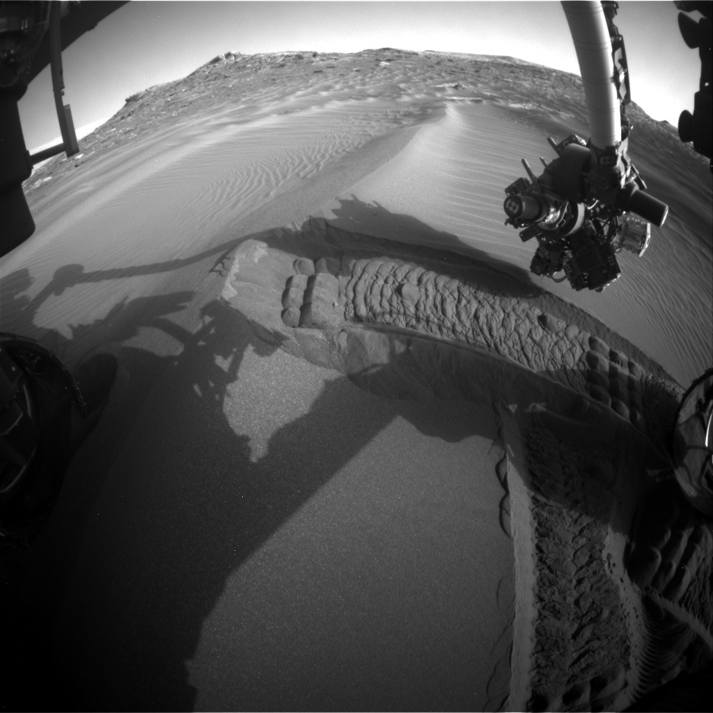 Nasa's Mars rover Curiosity acquired this image using its Front Hazard Avoidance Camera (Front Hazcam) on Sol 1749, at drive 2088, site number 64
