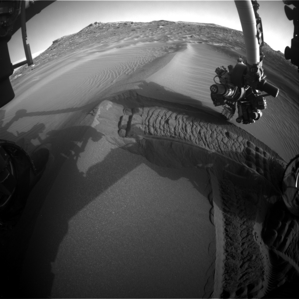Nasa's Mars rover Curiosity acquired this image using its Front Hazard Avoidance Camera (Front Hazcam) on Sol 1749, at drive 2088, site number 64
