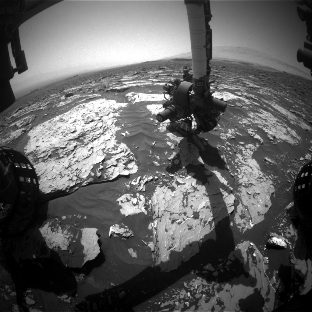 Nasa's Mars rover Curiosity acquired this image using its Front Hazard Avoidance Camera (Front Hazcam) on Sol 1753, at drive 2238, site number 64