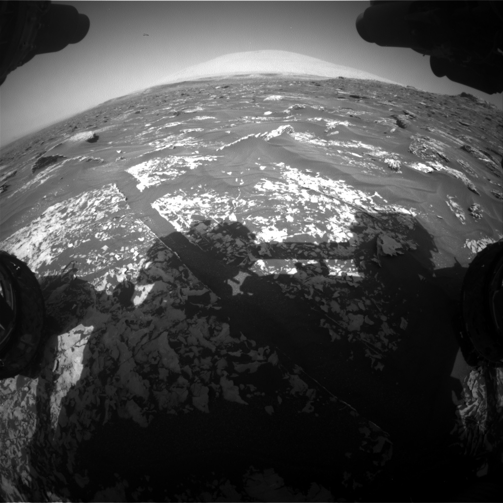 Nasa's Mars rover Curiosity acquired this image using its Front Hazard Avoidance Camera (Front Hazcam) on Sol 1753, at drive 2442, site number 64