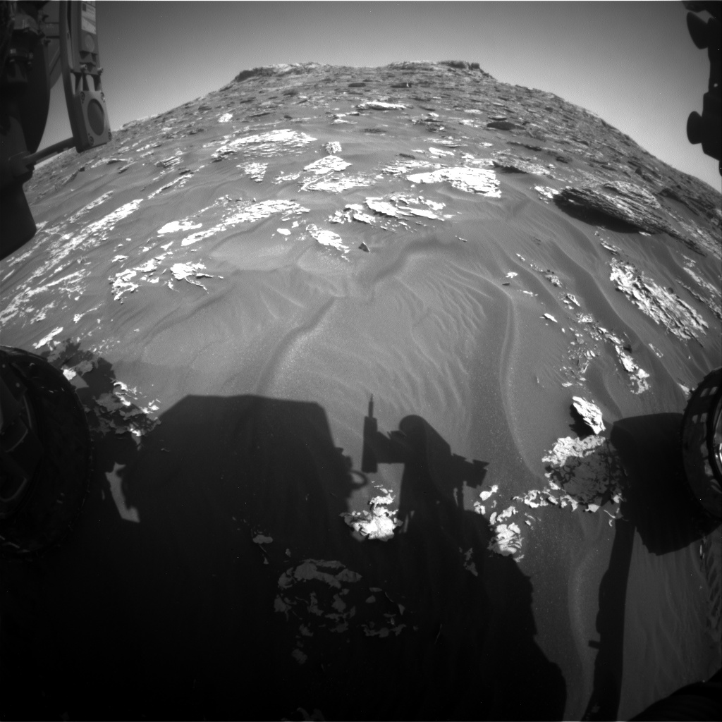 Nasa's Mars rover Curiosity acquired this image using its Front Hazard Avoidance Camera (Front Hazcam) on Sol 1755, at drive 2790, site number 64