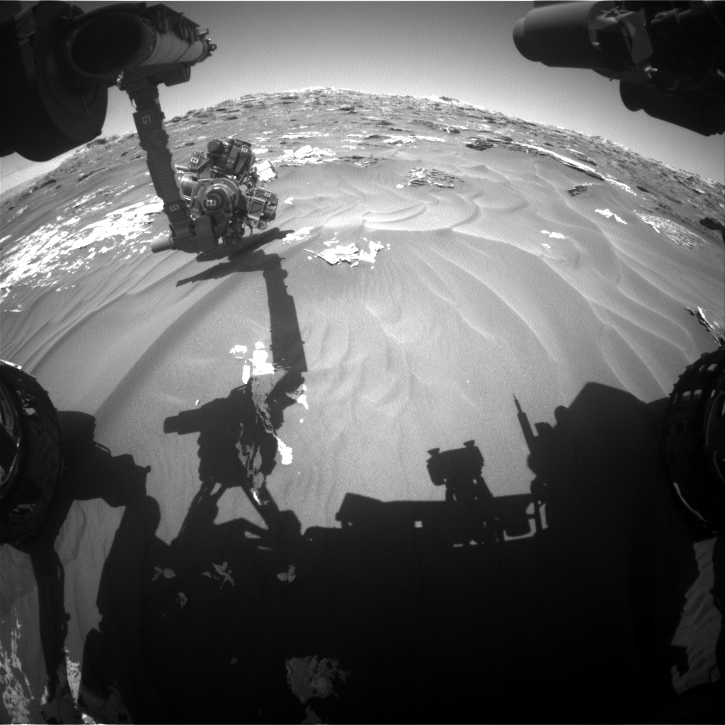 Nasa's Mars rover Curiosity acquired this image using its Front Hazard Avoidance Camera (Front Hazcam) on Sol 1793, at drive 1174, site number 65