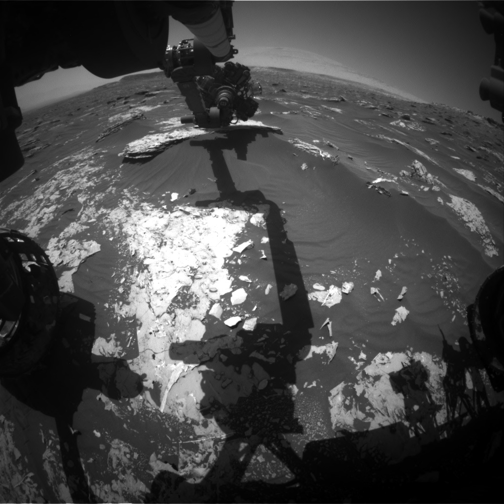 Nasa's Mars rover Curiosity acquired this image using its Front Hazard Avoidance Camera (Front Hazcam) on Sol 1796, at drive 1934, site number 65