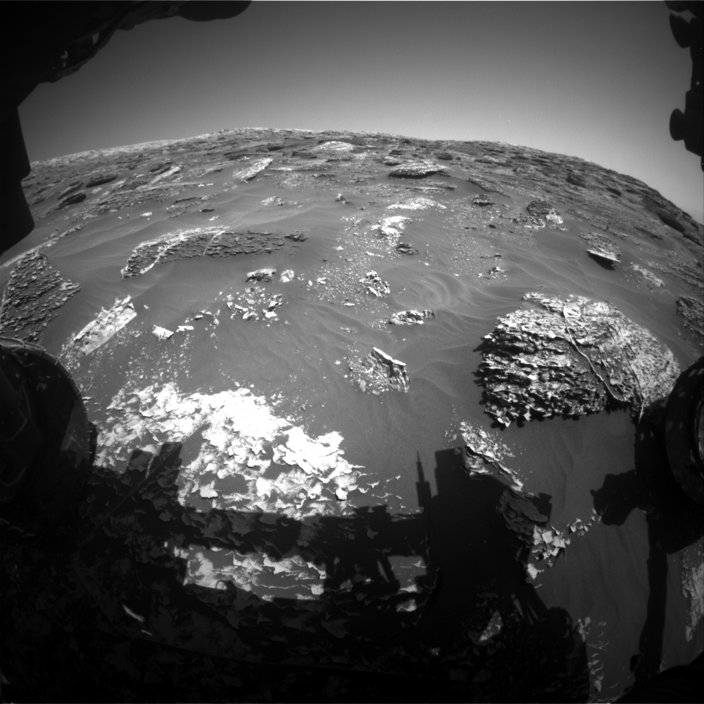 Nasa's Mars rover Curiosity acquired this image using its Front Hazard Avoidance Camera (Front Hazcam) on Sol 1799, at drive 2456, site number 65