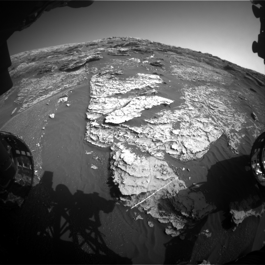 Nasa's Mars rover Curiosity acquired this image using its Front Hazard Avoidance Camera (Front Hazcam) on Sol 1800, at drive 2720, site number 65