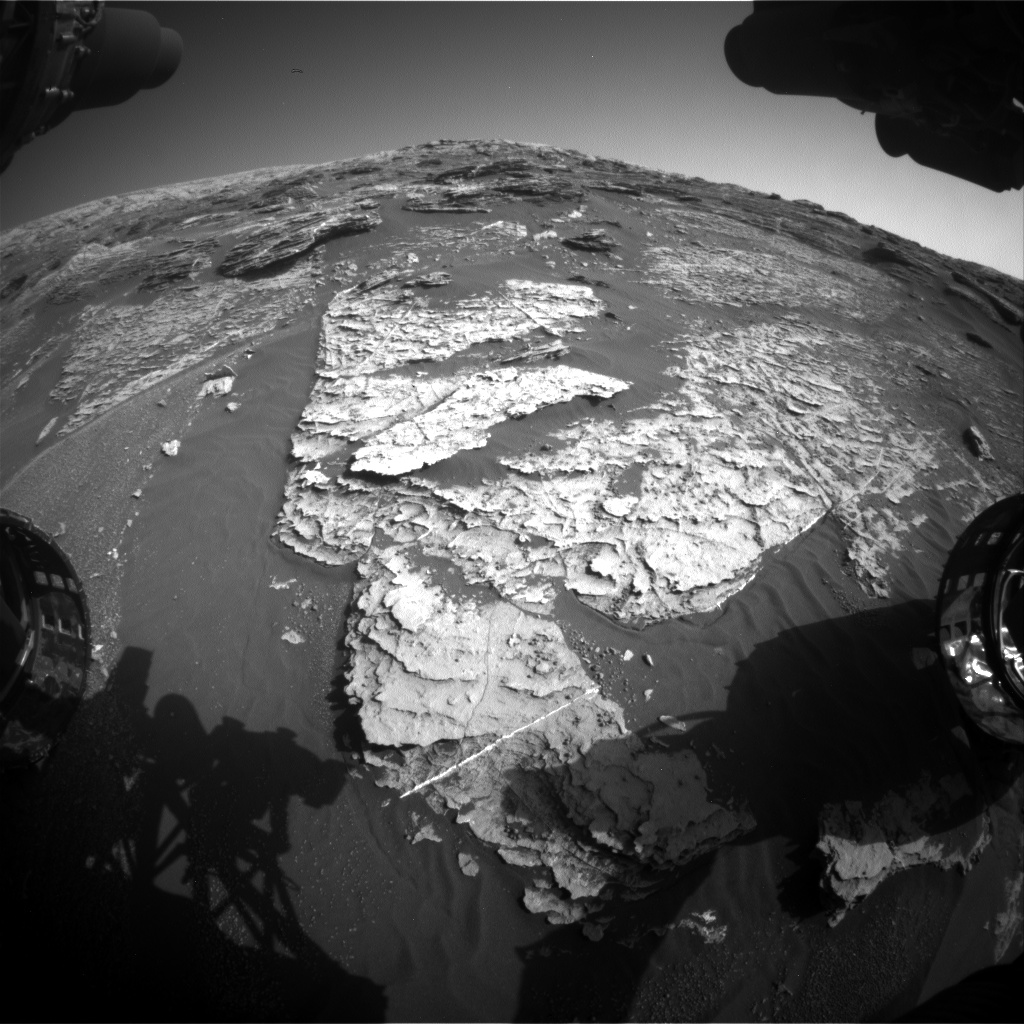 Nasa's Mars rover Curiosity acquired this image using its Front Hazard Avoidance Camera (Front Hazcam) on Sol 1800, at drive 2720, site number 65