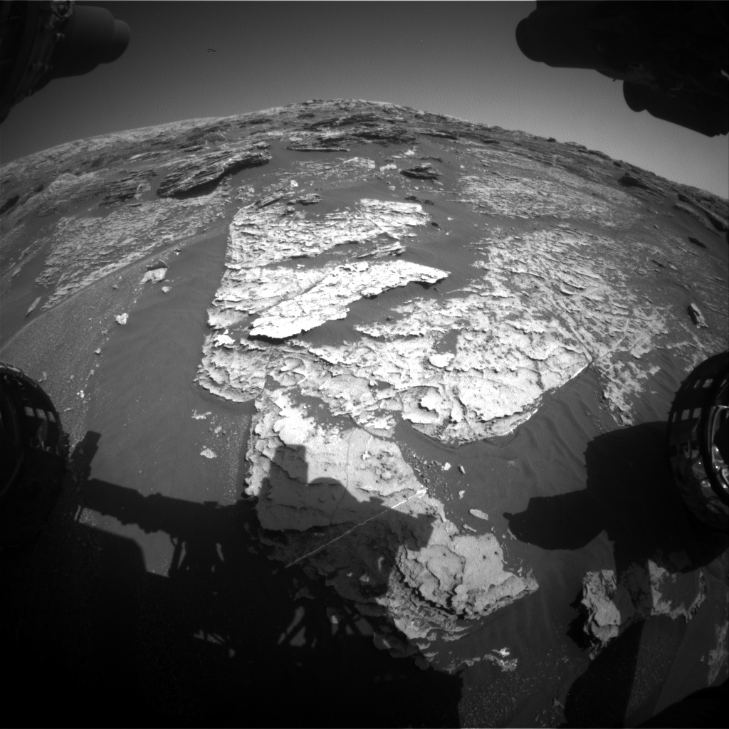 Nasa's Mars rover Curiosity acquired this image using its Front Hazard Avoidance Camera (Front Hazcam) on Sol 1801, at drive 2720, site number 65