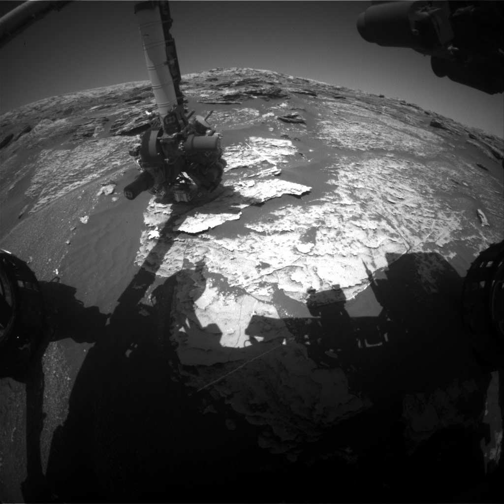 Nasa's Mars rover Curiosity acquired this image using its Front Hazard Avoidance Camera (Front Hazcam) on Sol 1802, at drive 2720, site number 65