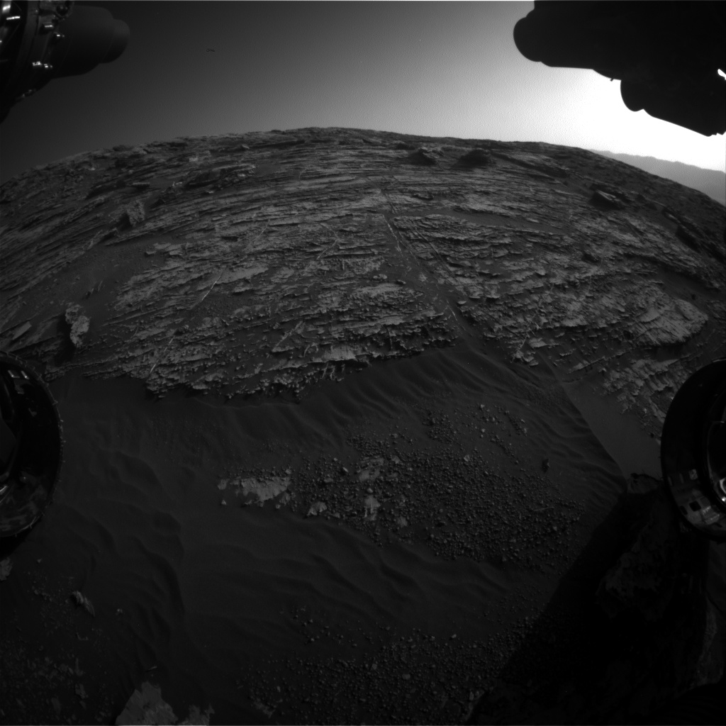 Nasa's Mars rover Curiosity acquired this image using its Front Hazard Avoidance Camera (Front Hazcam) on Sol 1802, at drive 2882, site number 65
