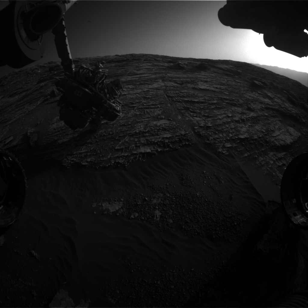 Nasa's Mars rover Curiosity acquired this image using its Front Hazard Avoidance Camera (Front Hazcam) on Sol 1805, at drive 2882, site number 65