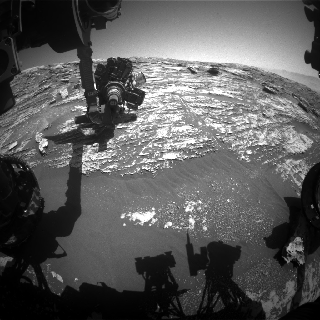 Nasa's Mars rover Curiosity acquired this image using its Front Hazard Avoidance Camera (Front Hazcam) on Sol 1806, at drive 2882, site number 65