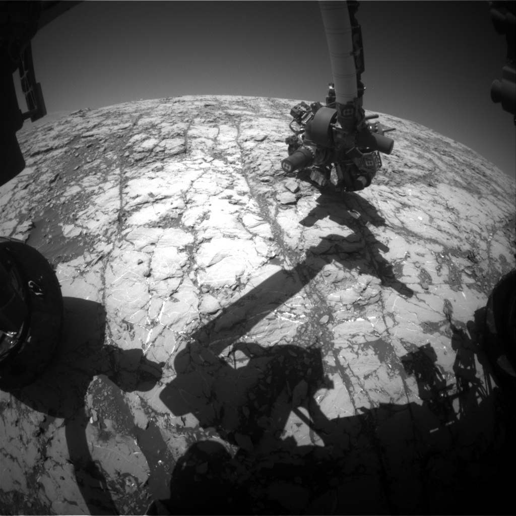 Nasa's Mars rover Curiosity acquired this image using its Front Hazard Avoidance Camera (Front Hazcam) on Sol 1812, at drive 3308, site number 65