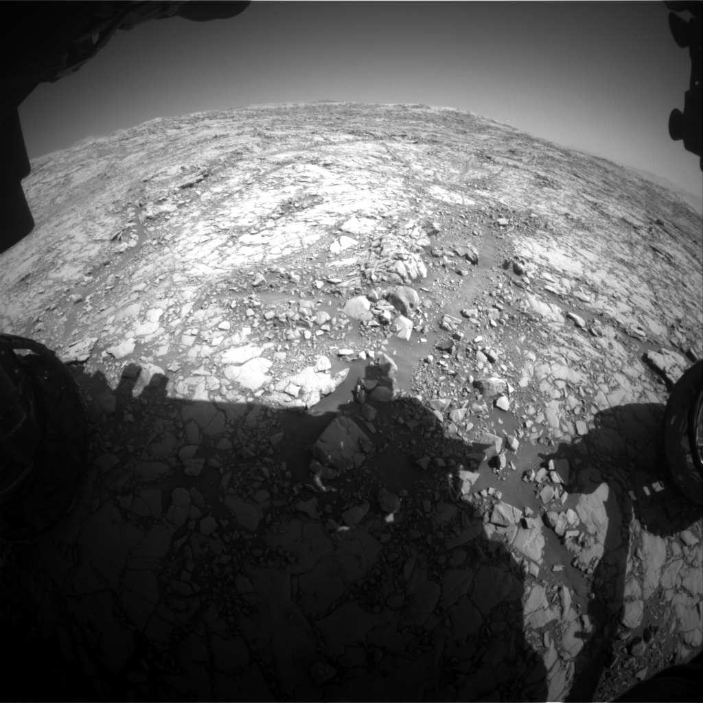 Nasa's Mars rover Curiosity acquired this image using its Front Hazard Avoidance Camera (Front Hazcam) on Sol 1814, at drive 84, site number 66
