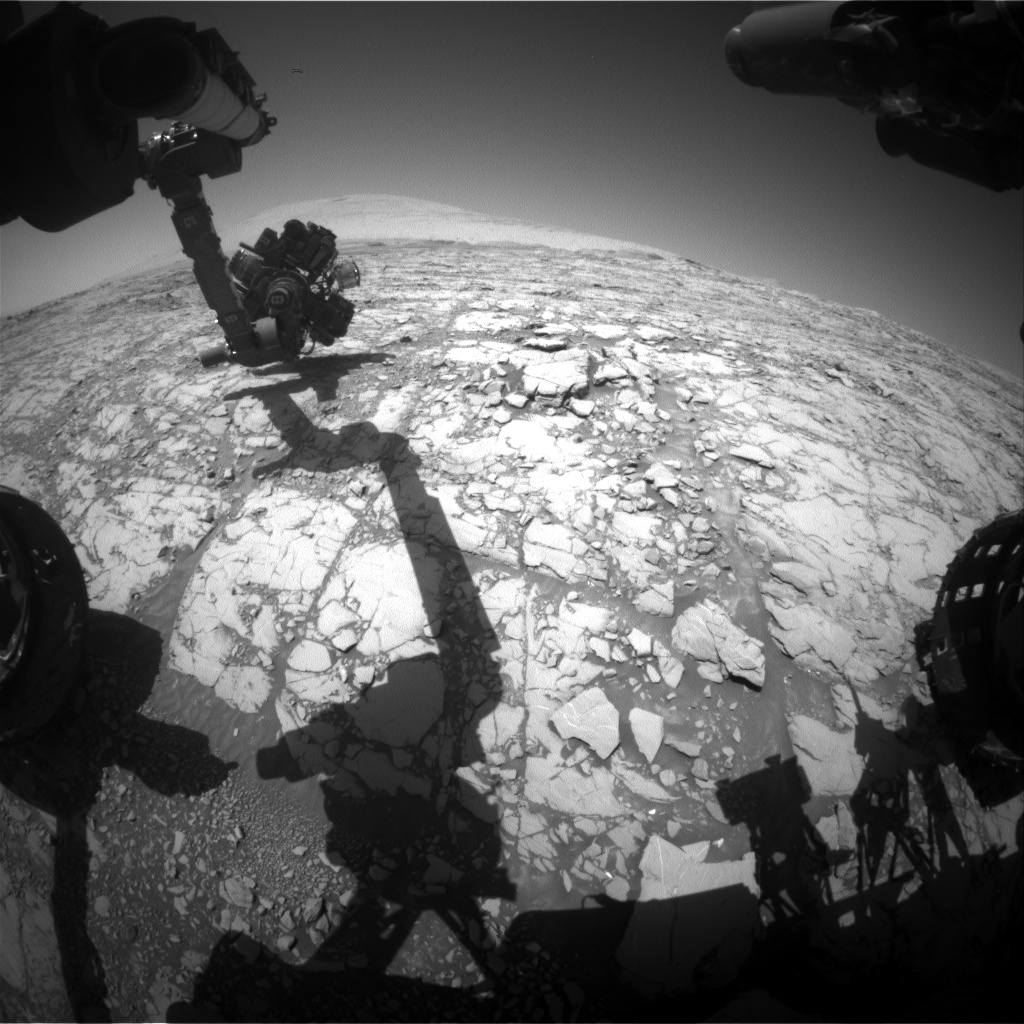 Nasa's Mars rover Curiosity acquired this image using its Front Hazard Avoidance Camera (Front Hazcam) on Sol 1814, at drive 0, site number 66