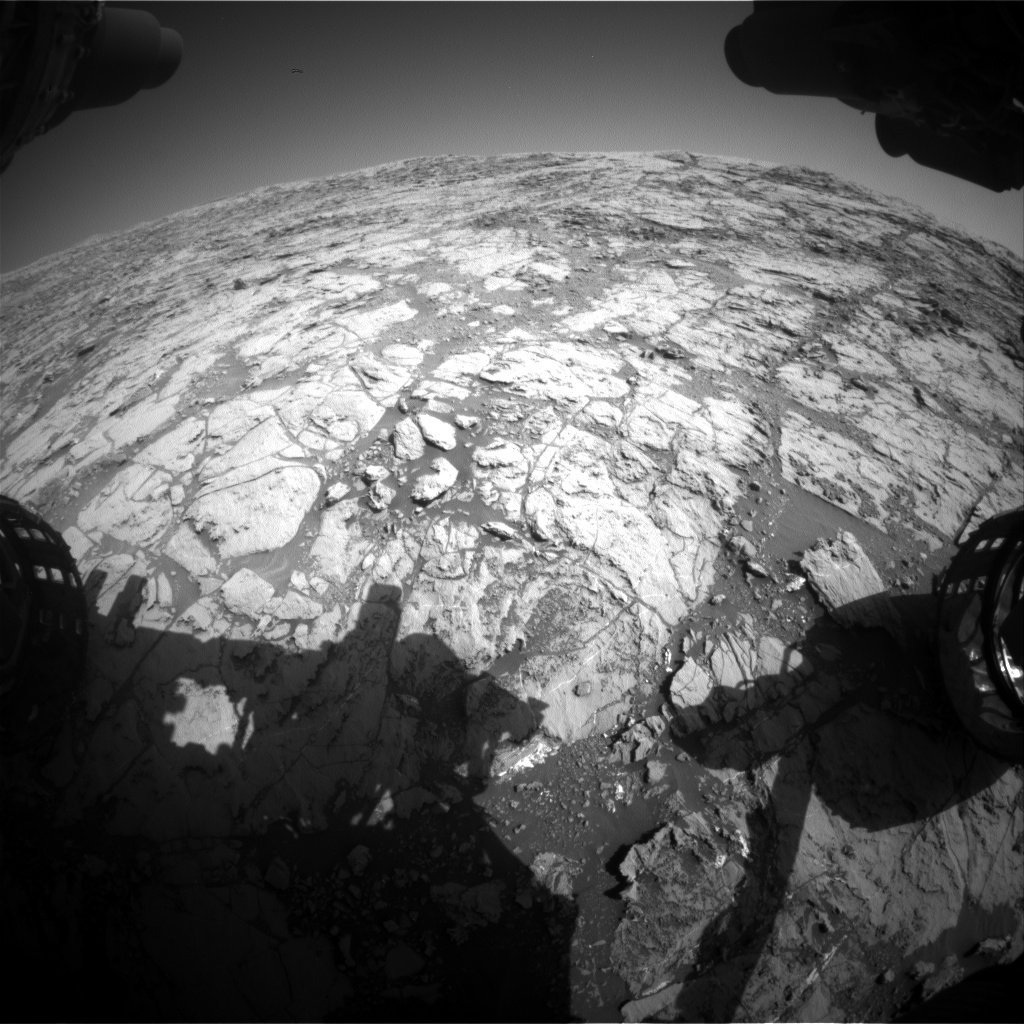 Nasa's Mars rover Curiosity acquired this image using its Front Hazard Avoidance Camera (Front Hazcam) on Sol 1822, at drive 384, site number 66